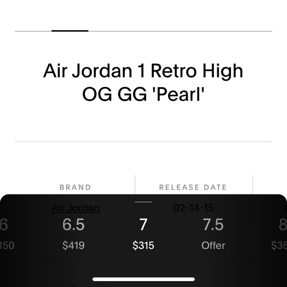 SOLD‼️ Nike Air Jordan 1 Retro High OG GG ‘Pearl’ - Picture 9 of 9